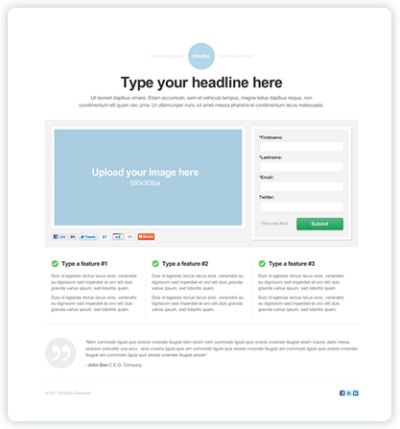 Crie uma landing page
